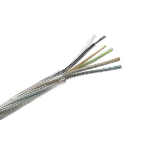 WITTKOWARE Lampenleitung (Leuchtenkabel) transparent, flexibel, verzinnte Kupferleiter, 5x1,50mm², Kabellänge 25m