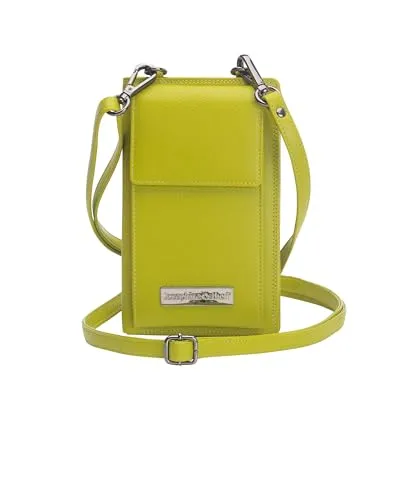 Josephine Osthoff Handy Umhängetasche mit Geldbörse - Damen-Geldbörsen: Handgemacht aus 100% Echtleder mit RFID Schutz, bietet Platz für Smartphone, Karten und Bargeld – stilvoll und sicher!