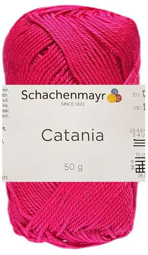 Schachenmayr Catania - 50g neon pink Handstrickgarn, pflegeleicht und ideal für sommerliche Kleidungsstücke und Accessoires