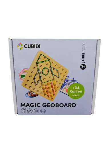CUBIDI® Kreatives Montessori Holzpuzzle Geoboard Lernspielzeug ab 3 Jahren