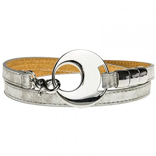 Caspar GU277 Damen Taillengürtel, Gürtelgröße:100, Farbe:Silber-Silberschnalle