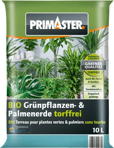 Primaster Bio Grünpflanzen- & Palmenerde torffrei 10 L