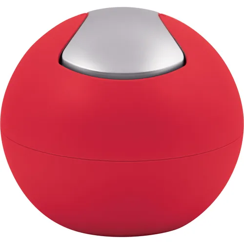 Spirella Kosmetikeimer 1 Liter Abfalleimer Schwingdeckeleimer Tischabfalleimer Bowl Rot matt, Rouge Mat
