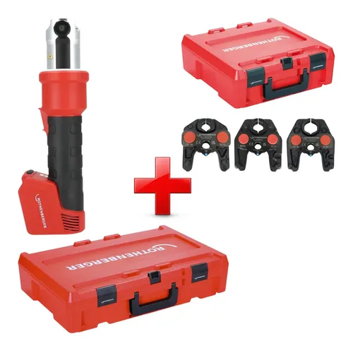 Rothenberger ROMAX NANO Pressmaschine 18 V CAS mit SV Pressbacken Set
