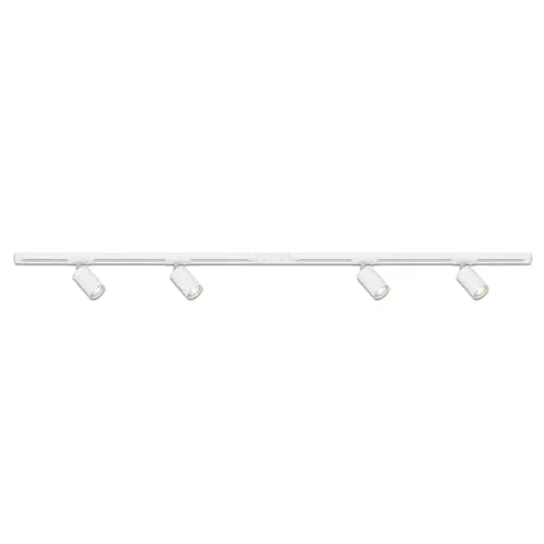 BRILONER Schienensystem Rail Starterset mit 4x GU10 Spots - Leuchtbänder-Schienen: Flexibles Lichtsystem mit schwenkbaren GU10-Spots, ideal für individuelle Raumbeleuchtung, sofort einsetzbar und erweiterbar.