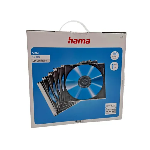 Hama CD Leerhüllen Schutz Hüllen Cases Boxen Slim 5mm Höhe Disc 100 Stk NEU&OVP