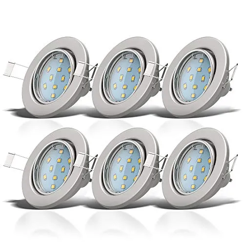 B.K.Licht LED Einbauleuchte Hila in silber von B.K.Licht