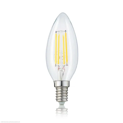 LED Birne Glühlampe Leuchtmittel C35 Lampe E27 Warmweiß 2700 K 4,5 W, klar 1 Stück