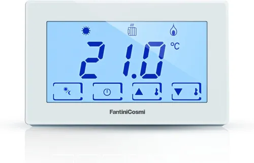 Fantini Cosmi CH120-230V programmierbarer Touchscreen-Raumthermostat, weiß,