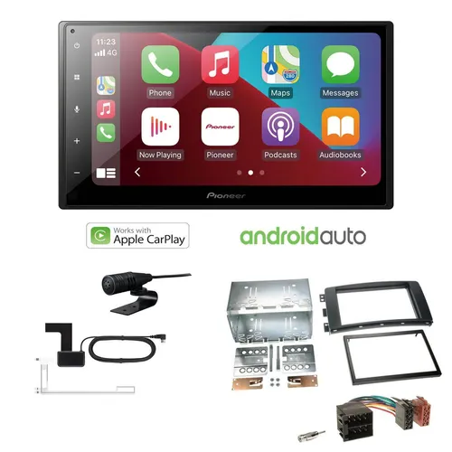 Pioneer Autoradio mit Apple CarPlay und Bluetooth für Smart Forfour (2004-2006)