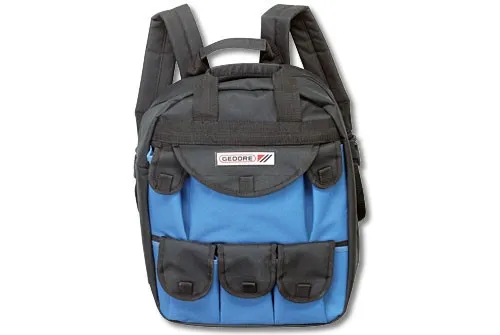 GEDORE Werkzeug-Rucksack SOFT - Robuster Soft-Rucksack aus reißfestem Polyestergewebe, ideal für Werkzeug und Zubehör. Leicht, mit gepolsterten Schulterhaltern und praktischem Top-Griff für komfortables Tragen.