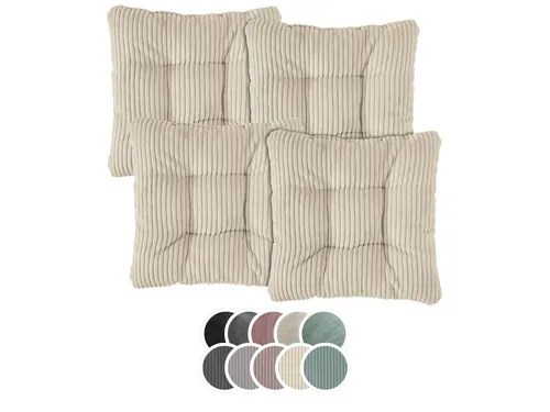 XDREAM Stuhlkissen Set (2er & 4er) für Stühle und Bänke, quadratisch und robust, 38x38x6 cm