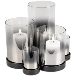 formano Kerzenhalter aus Rauchglas – Schwarz, 19,5 cm von formano
