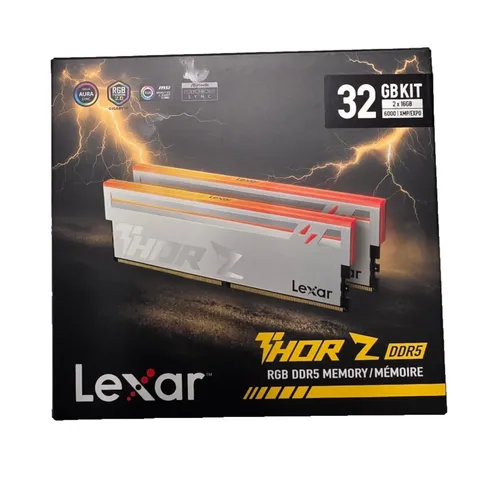 Lexar Thor Z RGB 32GB DDR5-6000 CL38 Kit 2x16GB Silber
