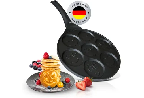 endusor® Pancake Pfanne für Kinder 26 cm – 3-fach Antihaft & Induktionsgeeignet - Zaubere mit der endusor® Pancake Pfanne lustige Smiley-Pancakes für deine Kinder. Mit modernster 3-fach Antihaft-Beschichtung und geeignet für alle Herdarten. Perfekte Wärmeverteilung für gleichmäßige Bräunung!