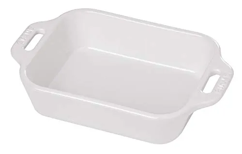 STAUB Keramik Servierplatte in Weiß - Elegante Servierplatte aus hochwertiger Keramik, ideal für stilvolle Anlässe und besonders hitzebeständig.