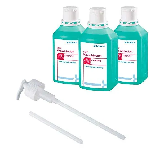 3x 500 ml Schülke S&M® Waschlotion Reinigungslotion Flüssigseife Lotion Hand Haut, seifenfrei