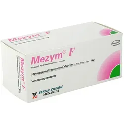 Mezym F Filmtabletten - Praktische Filmtabletten zur Unterstützung der Verdauung, ideal für Menschen mit speziellen Bedürfnissen. Für eine einfache Einnahme bei Mahlzeiten.
