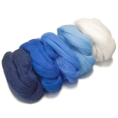 Knorr Prandell Merinowolle, extrafein, 20–21 Mikron, Blau, Mehrfarbig