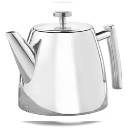 Esmeyer Tee-Kanne Brighton 199-831, Edelstahl, doppelwandig - Teekocher aus doppelwandigem Edelstahl mit 1,2 l Fassungsvermögen, inklusive Edelstahl-Sieb für perfekten Teegenuss und einfache Reinigung.