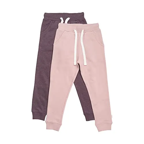 MINYMO 2er Pack Mädchen Basics Sweat Pants Freizeithose