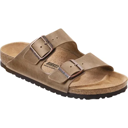Birkenstock Arizona LEOI Sandalen Damen - Komfort in tabacco brown, Größe 40 - Wanderschuhe mit anatomisch geformtem Kork-Latex-Fußbett und strapazierfähigem Birko-Flor-Obermaterial; ideal für lange Spaziergänge und vielseitig einsetzbar.