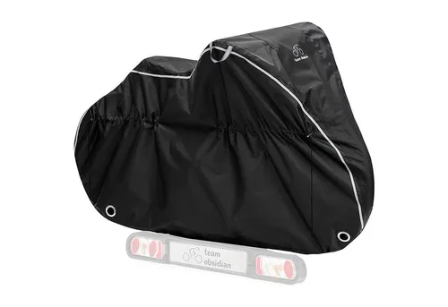 TeamObsidian Fahrradabdeckung - wasserdichte Fahrradgarage für 1 Fahrrad - Elektrofahrradteile - Strapazierfähige, wasserdichte Abdeckung schützt Ihr Fahrrad zuverlässig vor Sonne, Regen und Schmutz.