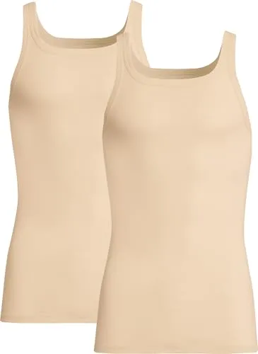 con-ta Herren-Unterhemd 2er-Pack Feinripp Sand Größe 9