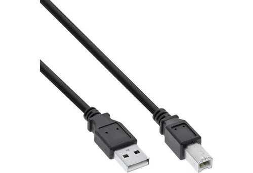 Inline InLine® USB 2.0 Kabel, A an B, schwarz, 1m USB-Kabel von InLine