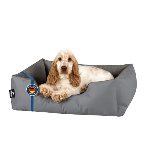 BedDog Hundebett Zara - Ergonomisches Hundekissen für kleine Hunde - Hundebett aus strapazierfähigem Cordura und Microfaser-Velours, mit abziehbarem, waschbarem Bezug. Hoher Komfort und Gelenkschonung durch dicke Füllung und erhöhte Umrandung für entspanntes Kuscheln.