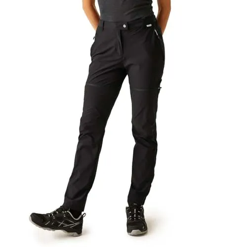 Regatta Mountain Damen-Hose mit Reißverschluss, Schwarz, 38 Kurz