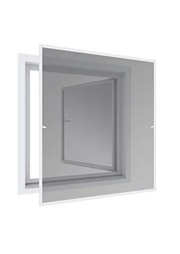 Windhager Insektenschutz Rahmen Fenster EXPERT - Fliegengitter Alurahmen 140 x 150 cm, unsichtbarer Mückenschutz und bohrfreie Montage für einfachen Einsatz