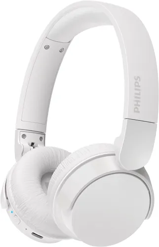 PHILIPS TAH4209WH Bluetooth-Kopfhörer - Kopfhörer mit 55 Stunden Spielzeit, ideal für langen Musikgenuss. Genießen Sie klaren Sound und dynamischen Bass bei gleichzeitigem Anschluss von zwei Geräten.