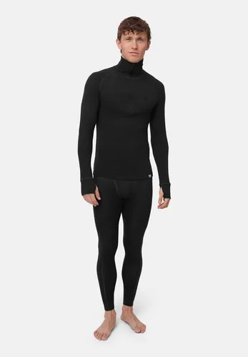 DANISH ENDURANCE Merino Thermounterwäsche Herren mit Reißverschluss - Funktionsunterwäsche aus 80% Merinowolle, temperaturregulierend und feuchtigkeitsableitend. Ideal für Skifahren und Wandern bei kaltem Wetter, mit halbem Reißverschluss für optimale Belüftung.