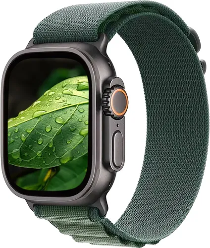 Apple Watch Ultra 49mm Cellular Smartwatch Titan mit grünem Alpine Loop