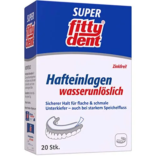 FITTYDENT Super Hafteinlagen für Unterkieferprothesen von FITTY-DENT