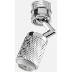 Wasseramaturenstrahlregler 360° - silber - Sanitärinstallation mit bis zu 95 % Wasserersparnis, ideal für umweltbewusste Haushalte. Inklusive Gewindeadapter und Montagewerkzeug für einfache Installation.
