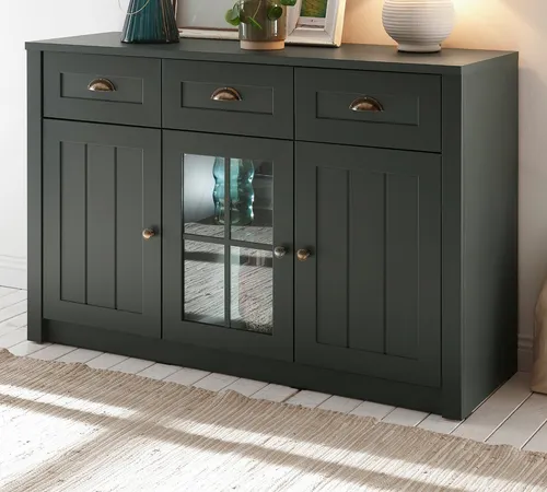 Furn.Design Sideboard 'Forres' in Grün, 130x86 cm