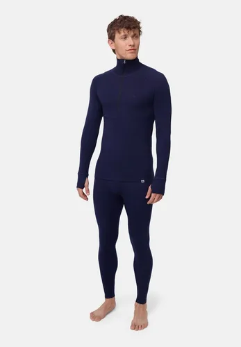 DANISH ENDURANCE Merino Thermounterwäsche Herren mit Reißverschluss - Thermounterwäscheset für Herren, aus atmungsaktiver Merinowolle für optimale Wärme und Feuchtigkeitsregulierung, ideal für kalte Outdoor-Aktivitäten wie Skifahren und Wandern.