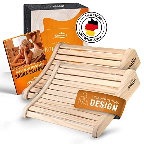 ALPENHAUCH Sauna Kopfstütze Holz [2 Stück] in beige von ALPENHAUCH