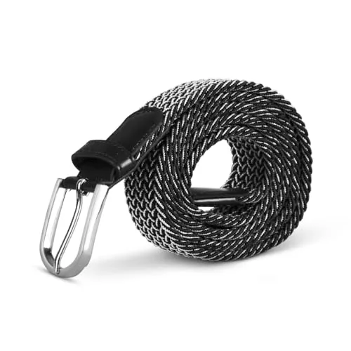 Bestlivings hemmy Stretchgürtel Flechtgürtel - Elastischer Stoffgürtel, dehnbarer Gürtel ohne Löcher, Unisex stufenlos verstellbarer Gürtel für Damen Herren