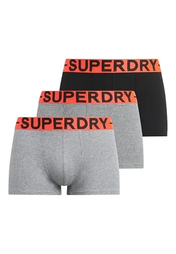 SUPERDRY Boxershorts TRUNK TRIPLE PACK Herren M - Herrenunterhosen im praktischen 3er-Pack, aus hochwertigem Jersey mit 95% Baumwolle und 5% Elasthan für optimalen Tragekomfort und perfekte Passform.