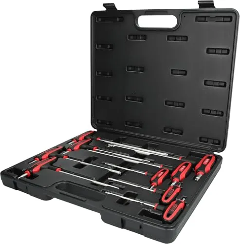 KS Tools 151.8160 Torx-Schraubendreher 1St. - Schraubendreher mit Quergriff, ideal für präzise Arbeiten dank 2-Komponentengriff und stabilem Kunststoffkoffer für sicheren Transport.