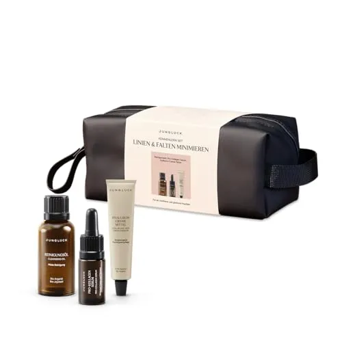 JUNGLÜCK Hautpflege-Set KENNENLERN SET – 1-tlg. für strahlende Haut - Entdecke das 1-teilige Hautpflege-Set mit hochwertigen Produkten zur täglichen Reinigung und Pflege. Ideal für alle Hauttypen, vegan und dermatologisch getestet.