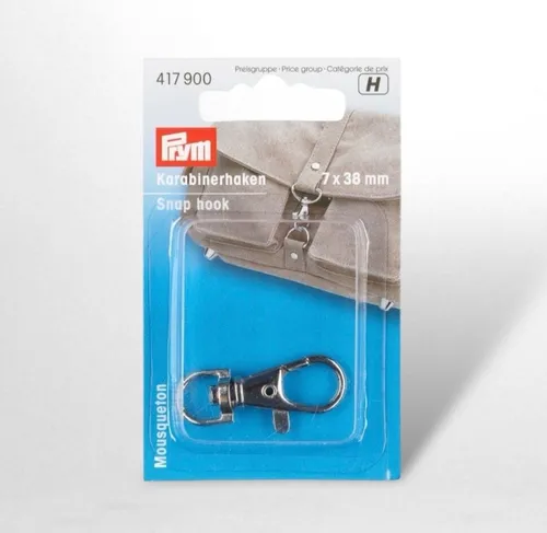 Prym Karabinerhaken 7x38mm, Fb silber (417900); 1 Sück