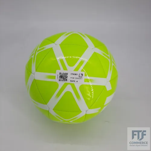 adidas Unisex Starlancer 4 Club Ball, Lucid Lemon/White, 4
