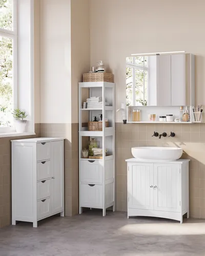 VASAGLE Spiegelschrank Bad mit Beleuchtung von VASAGLE