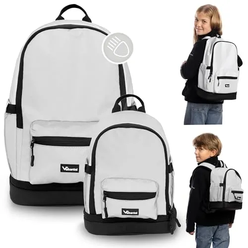Valkental - Reflektierender Kinderrucksack für Kindergarten und Schule | Mit Bodenfach und Gepolstertem Rücken | 8-18L | Hohe Sichtbarkeit