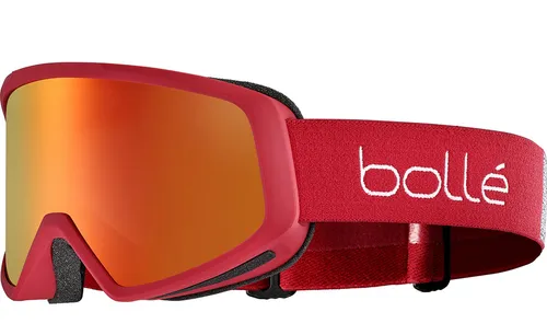 Bollé Bedrock Plus carmine red-sunrise (8005) - Damen Skibrillen mit fortschrittlichem Flow Tech Belüftungssystem für optimale Luftzirkulation und 100% UVA/UVB-Schutz. Stilvolles Design trifft auf Funktionalität – ideal für alle Wintersportaktivitäten.