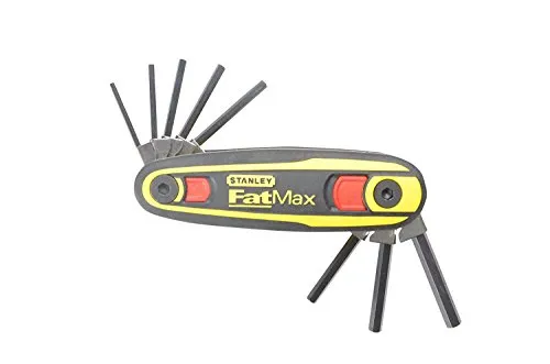 Stanley FatMax Stiftschlüssel-Set, 1.5/2/2.5/3/4/5/6/8 mm, Fixierungsmechanismus, ergonomischer Grip, 0-97-552